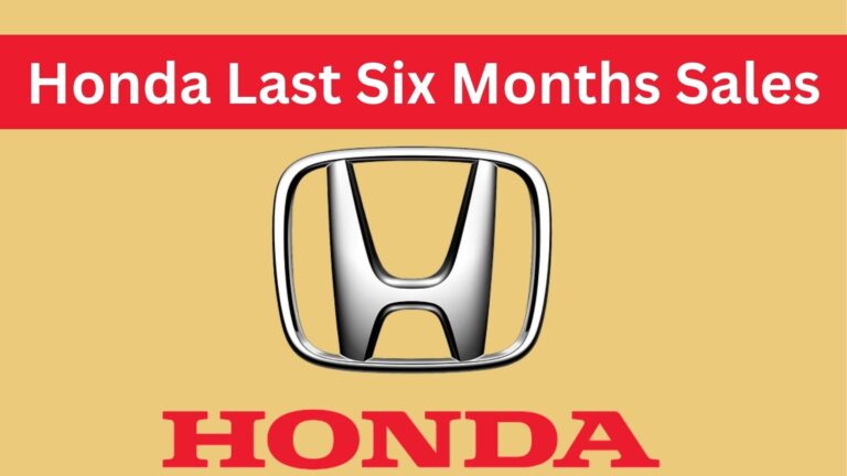 Honda Last Six Month Sales