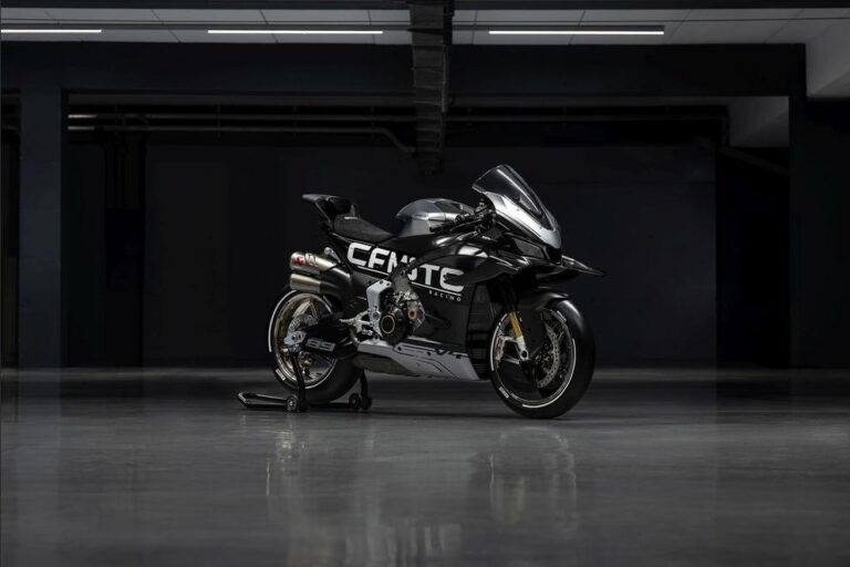 CFMoto V4 SR-RR showcased at EICMA 2025 with aerodynamic design and active wings