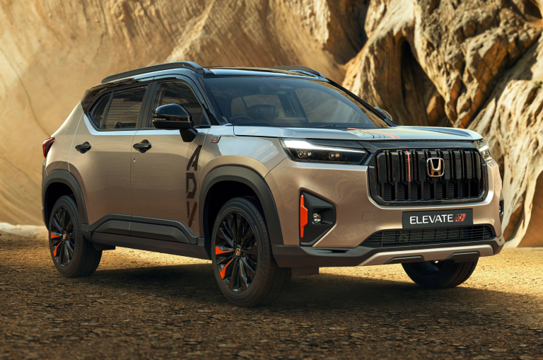 Honda Elevate ADV Edition front three-quarter view showcasing new orange-accented styling